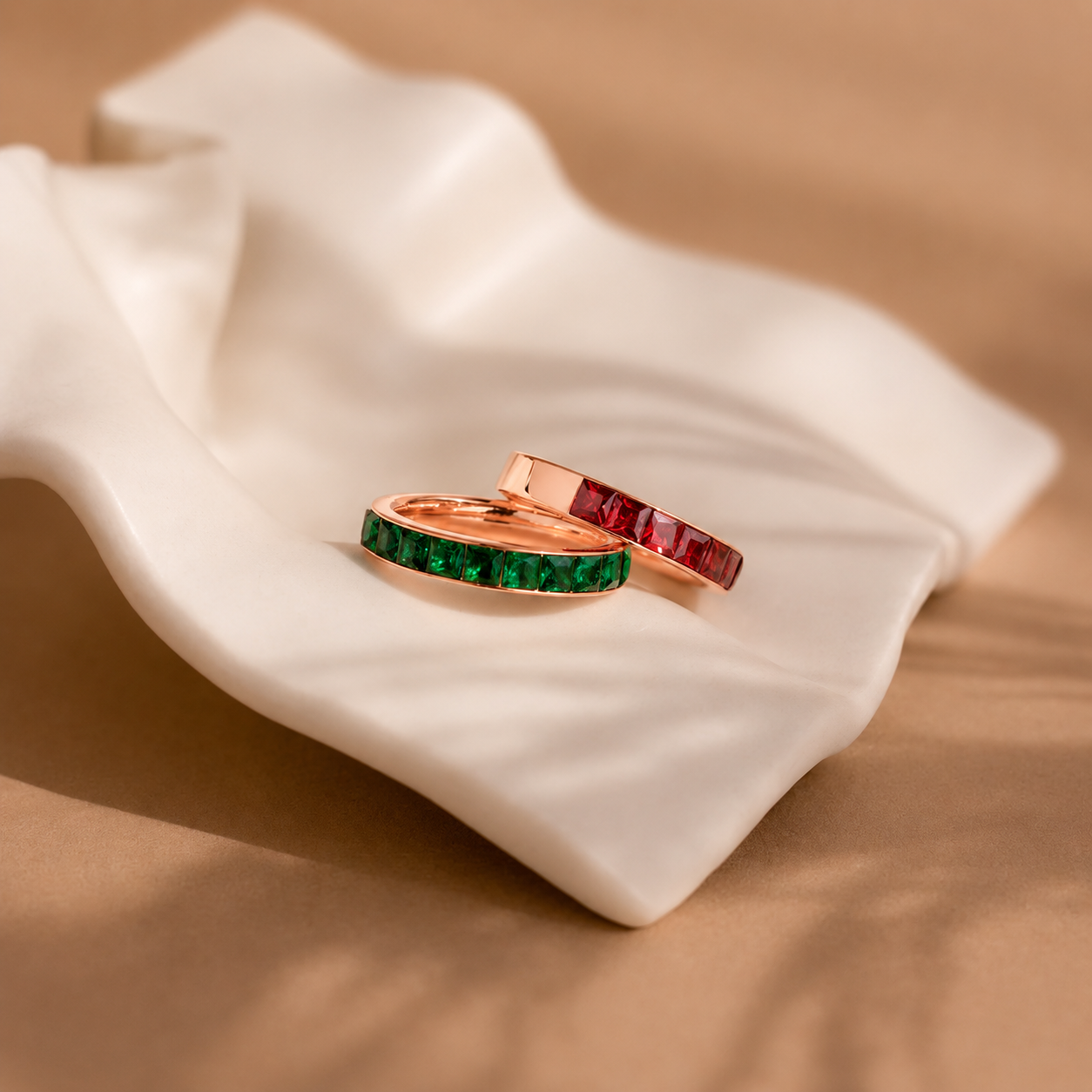 Birthstone Inlay Band Ring