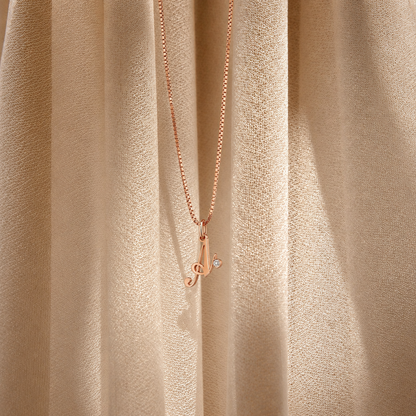Initial Birthstone Necklace