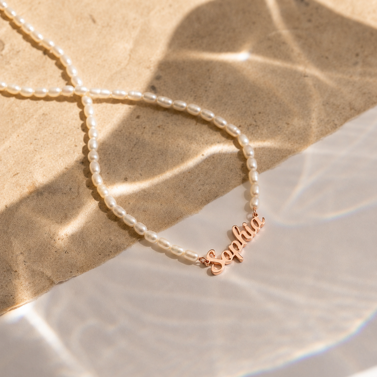 Mellow Pearl Name Necklace