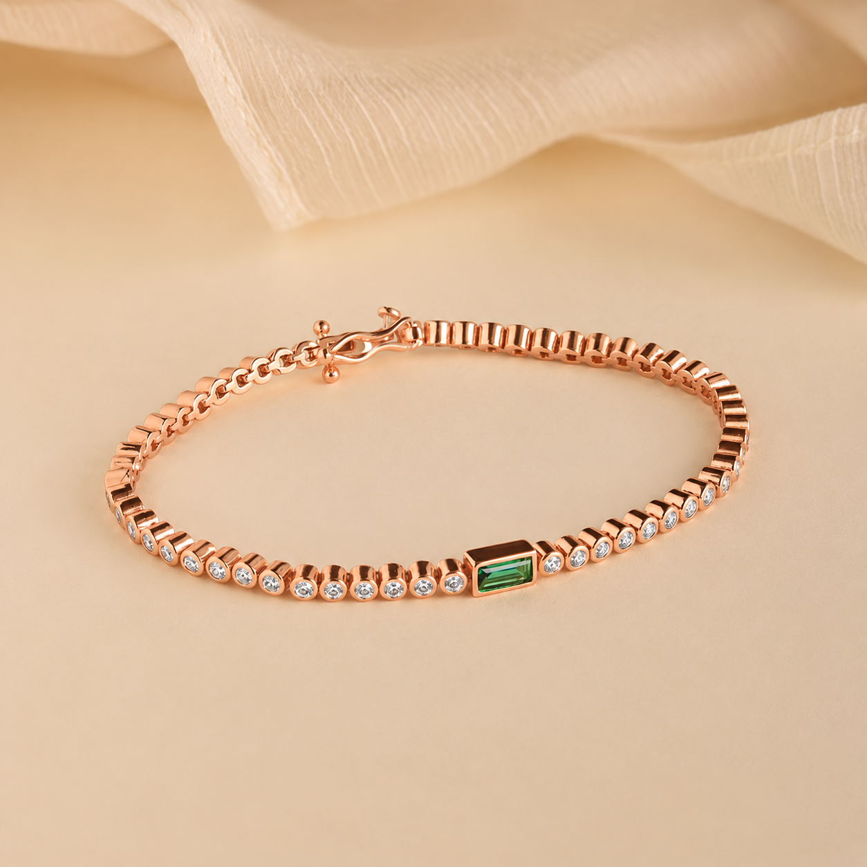 Emerald Baguette Tennis Bracelet