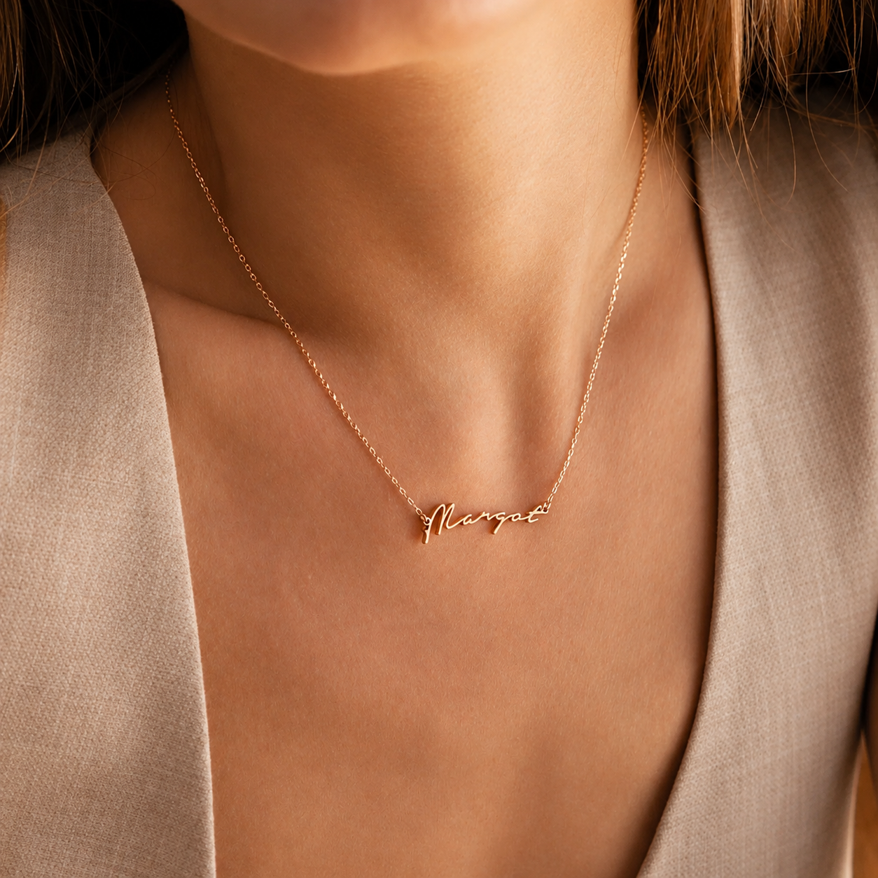Tiny Venice Name Necklace