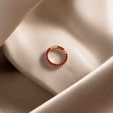 Dainty Pavé Garnet Charm