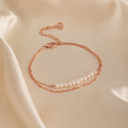 Duo Pearl Twist Bracelet