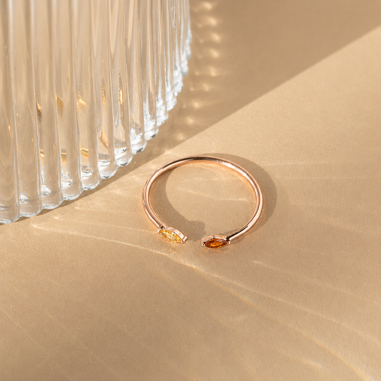 Duo Marquise Birthstone Ring