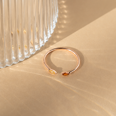 Duo Marquise Birthstone Ring