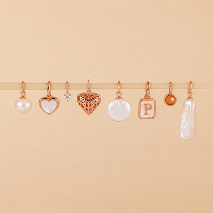 Mother of Pearl Initial Charm