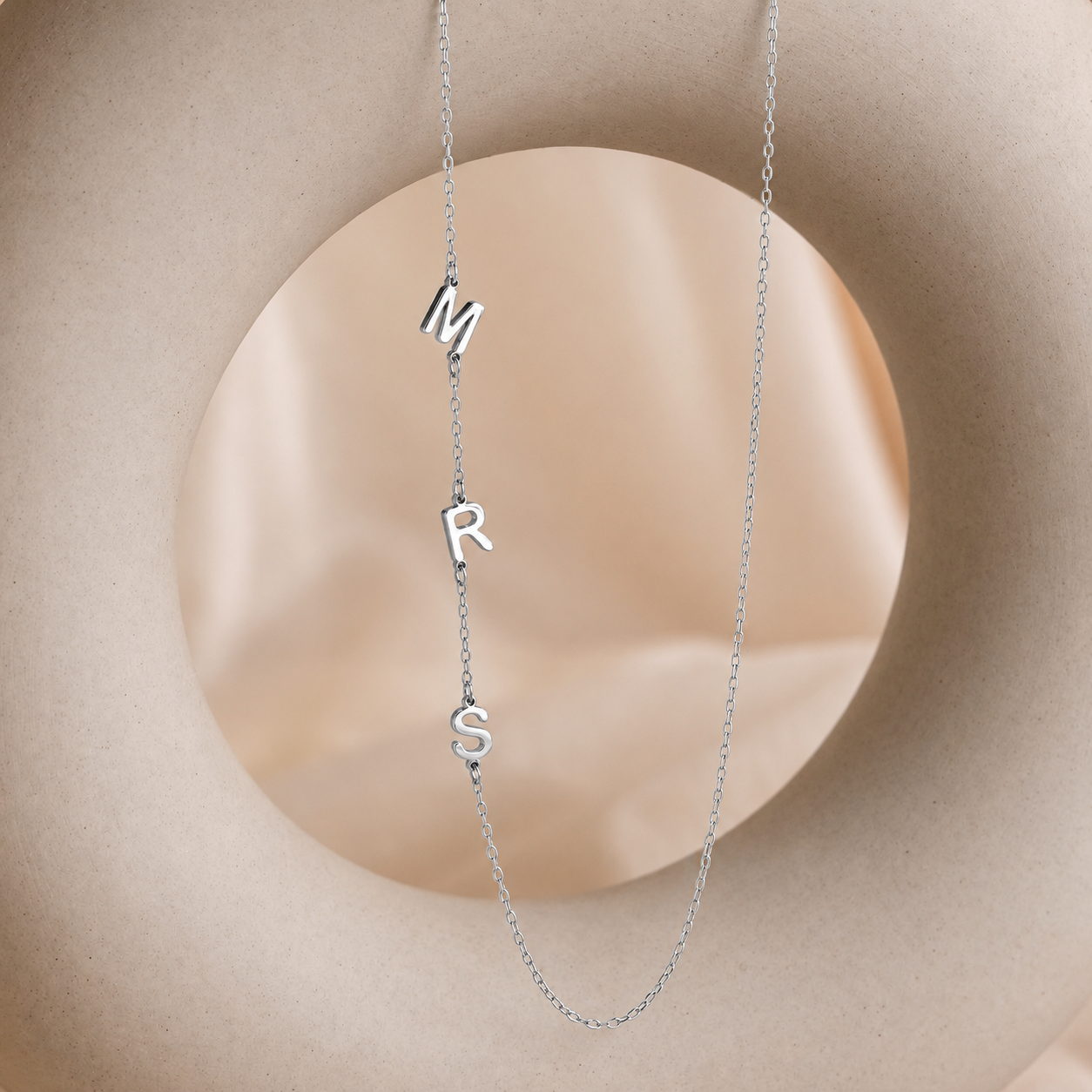 Sideways Initial Necklace