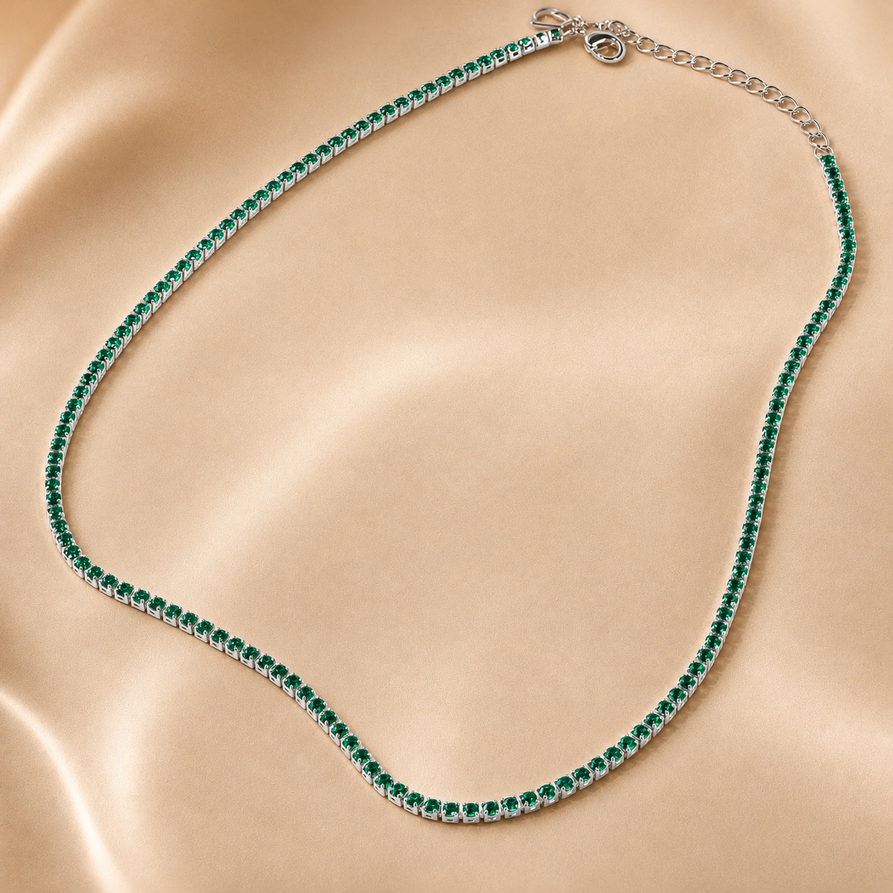 Emerald Tennis Choker Necklace