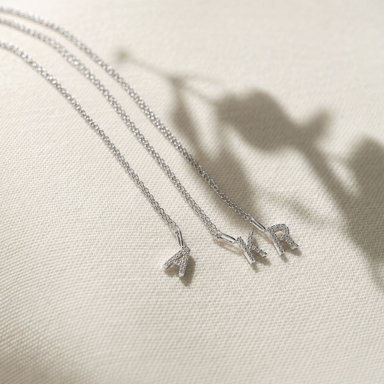 Dangling Pave Initial Necklace