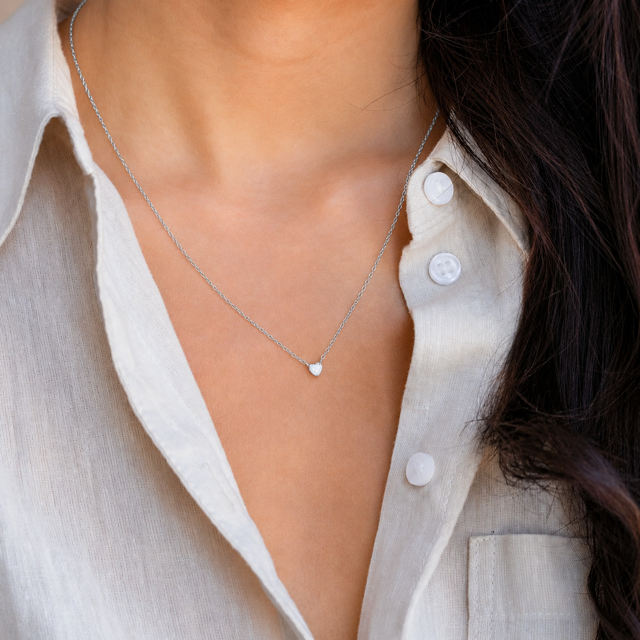 Madeline Opal Heart Necklace