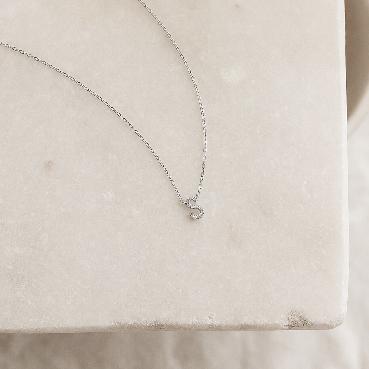 Pave Initial Necklace