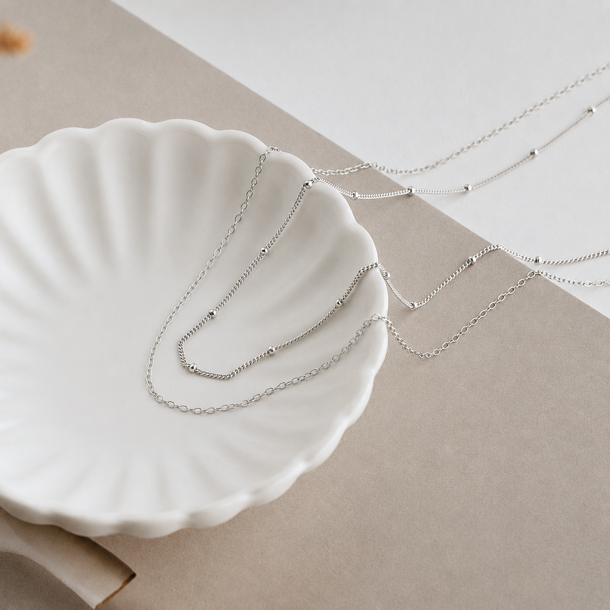 Beaded Duo Chain Necklace