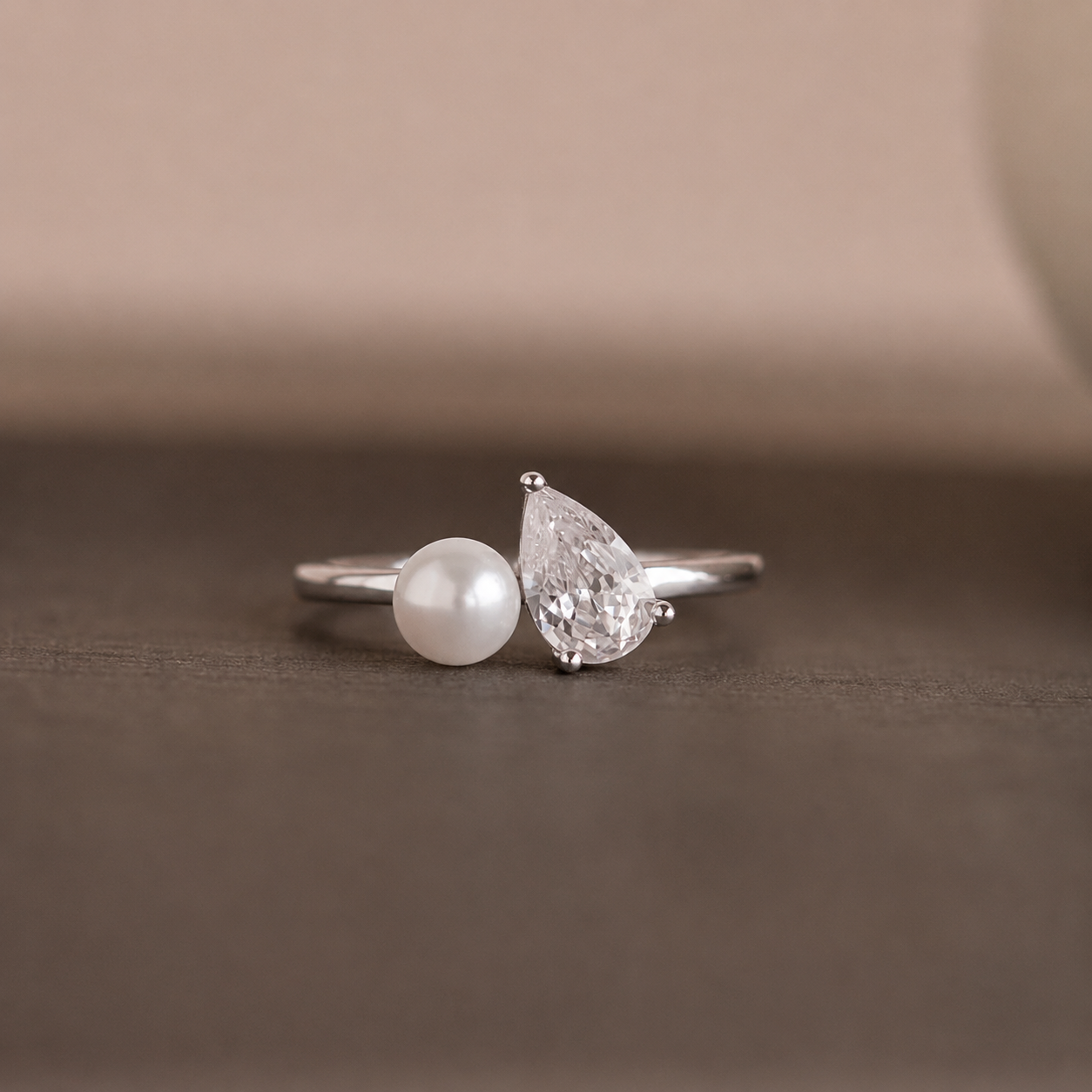 Pearl Diamond Ring