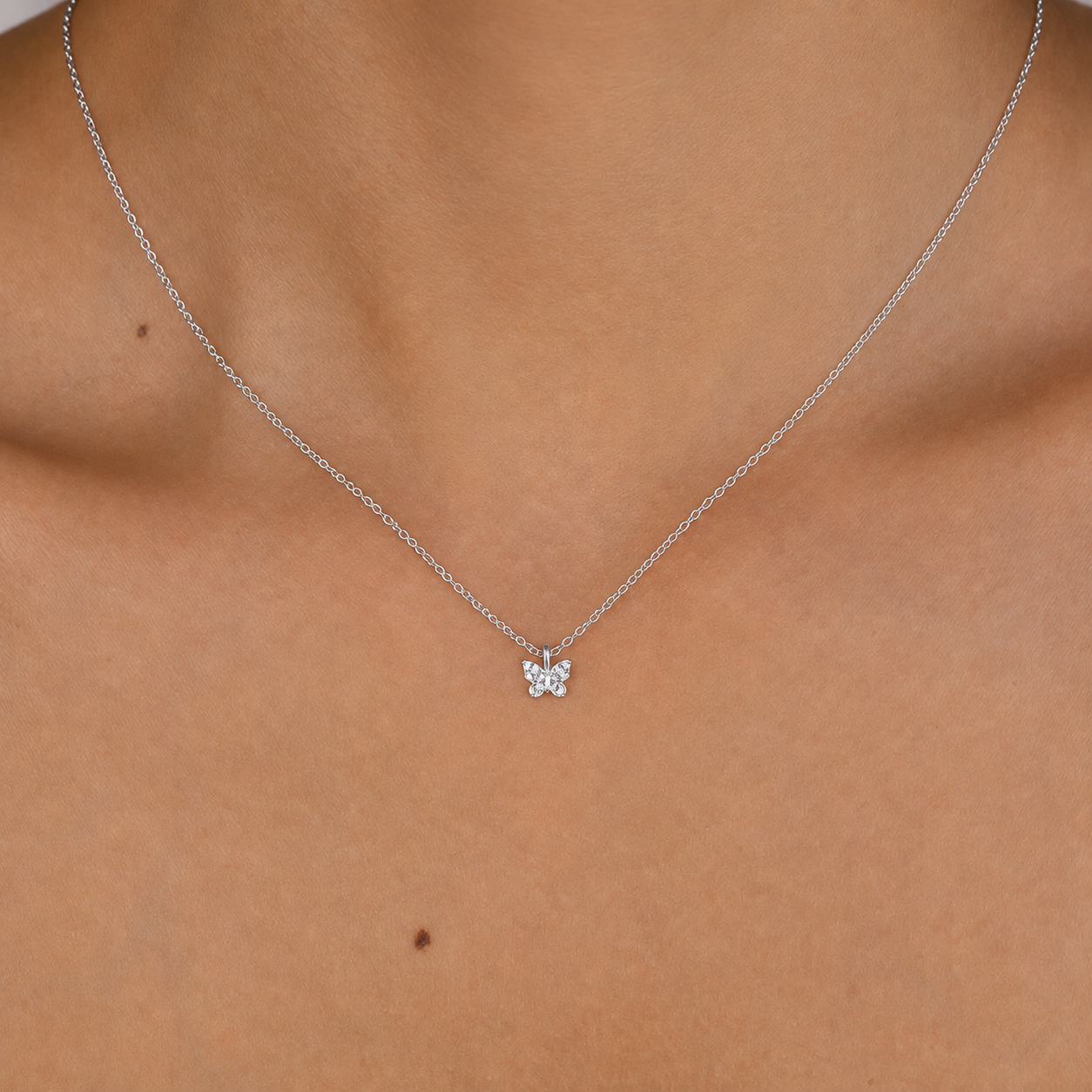Mandy Pave Butterfly Necklace