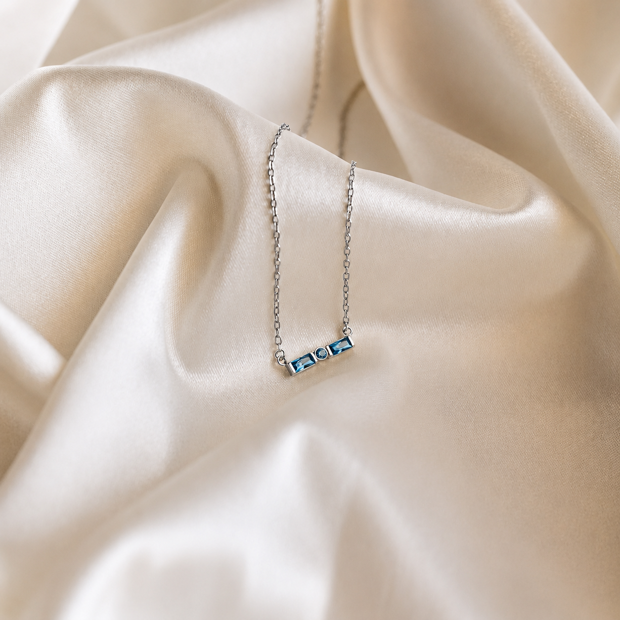 Initial Morse Code Birthstone Necklace