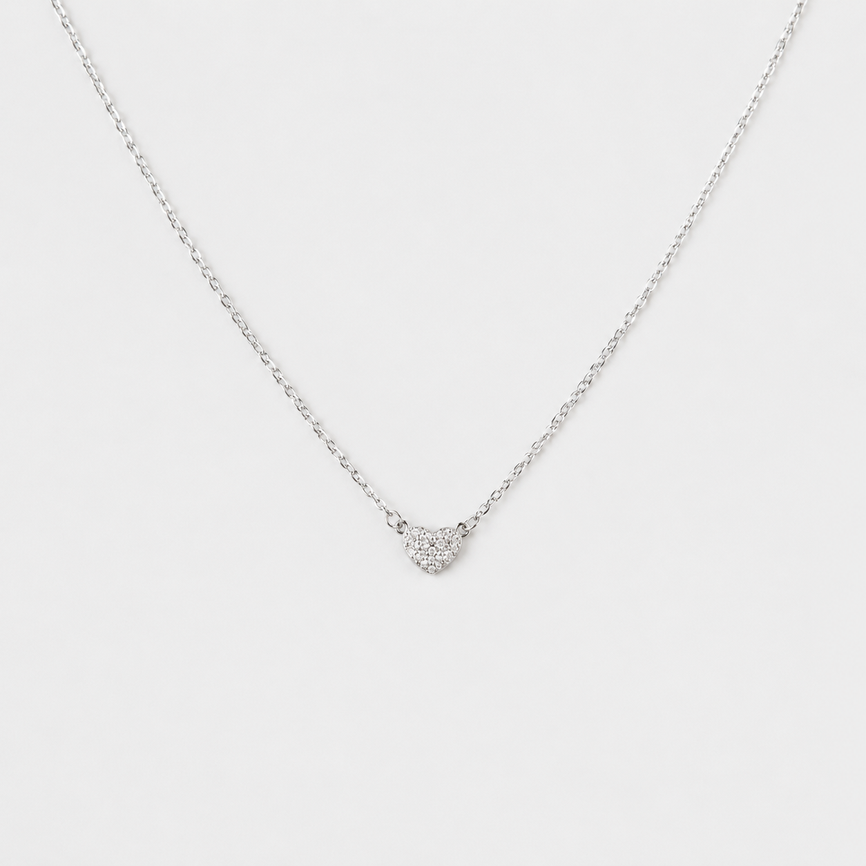 Pave Heart Necklace