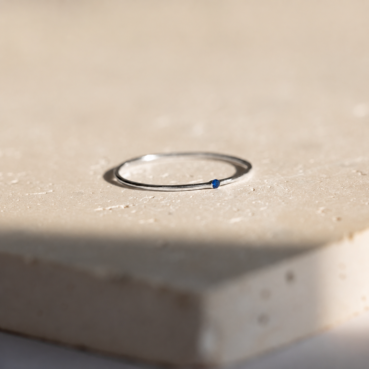 The Thin Mini Birthstone Ring