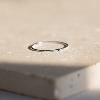 The Thin Mini Birthstone Ring
