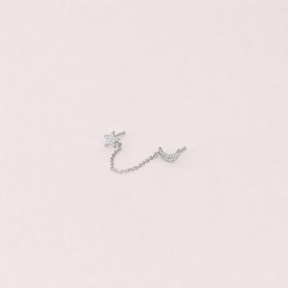 Luna Moon & Star Chain Earrings