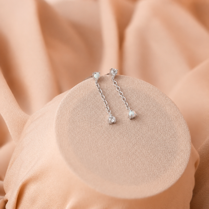 Opal Drop Stud Earrings