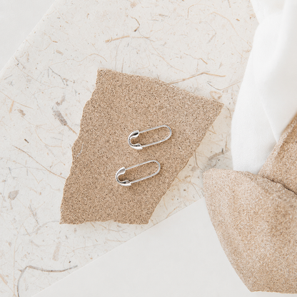 Ava Minimalist Safety Pin Earrings