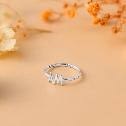 Duo Initial Ring: Personalized Elegance