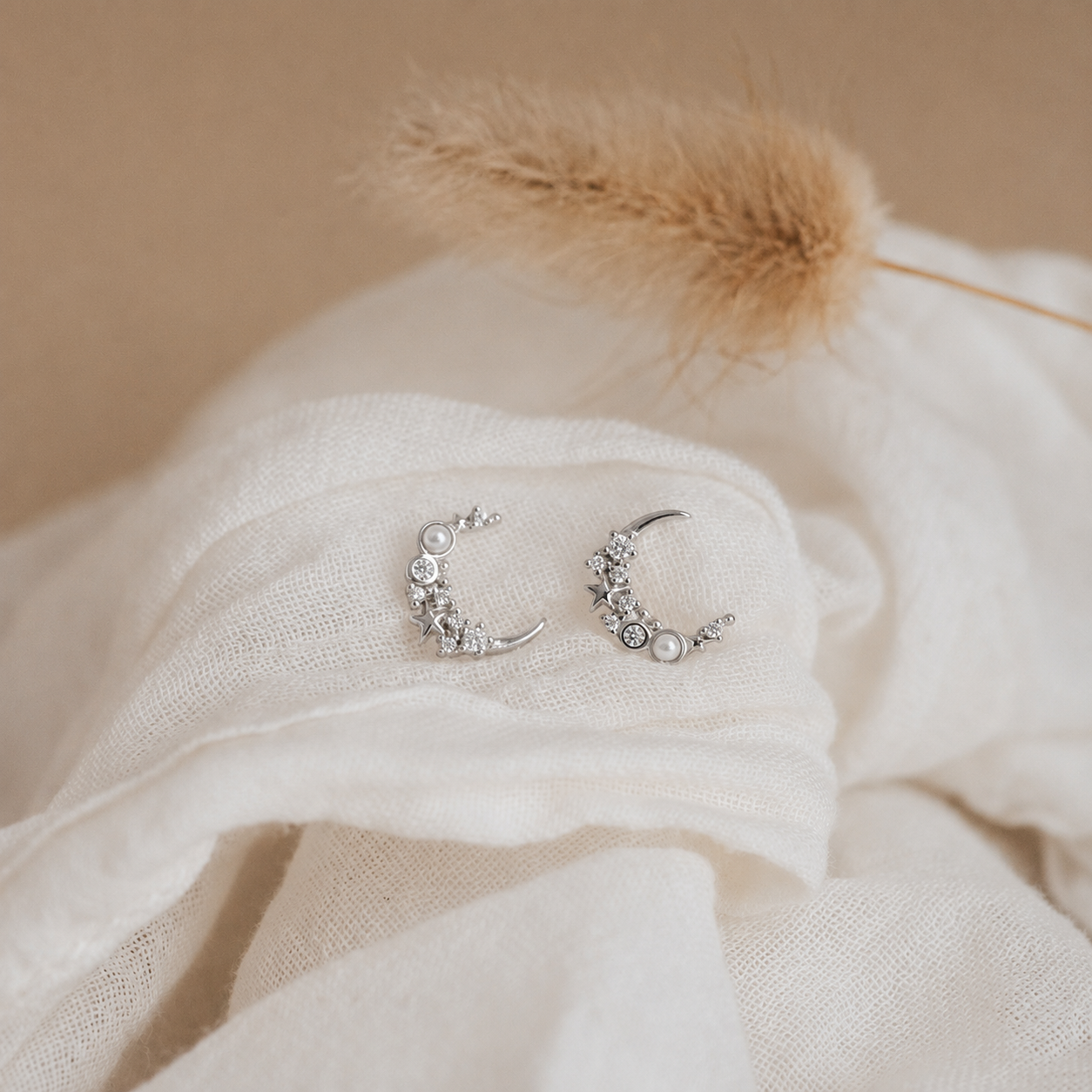 Eclipse Moon Studs