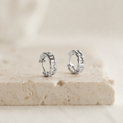 Chunky Chain Huggie Earrings
