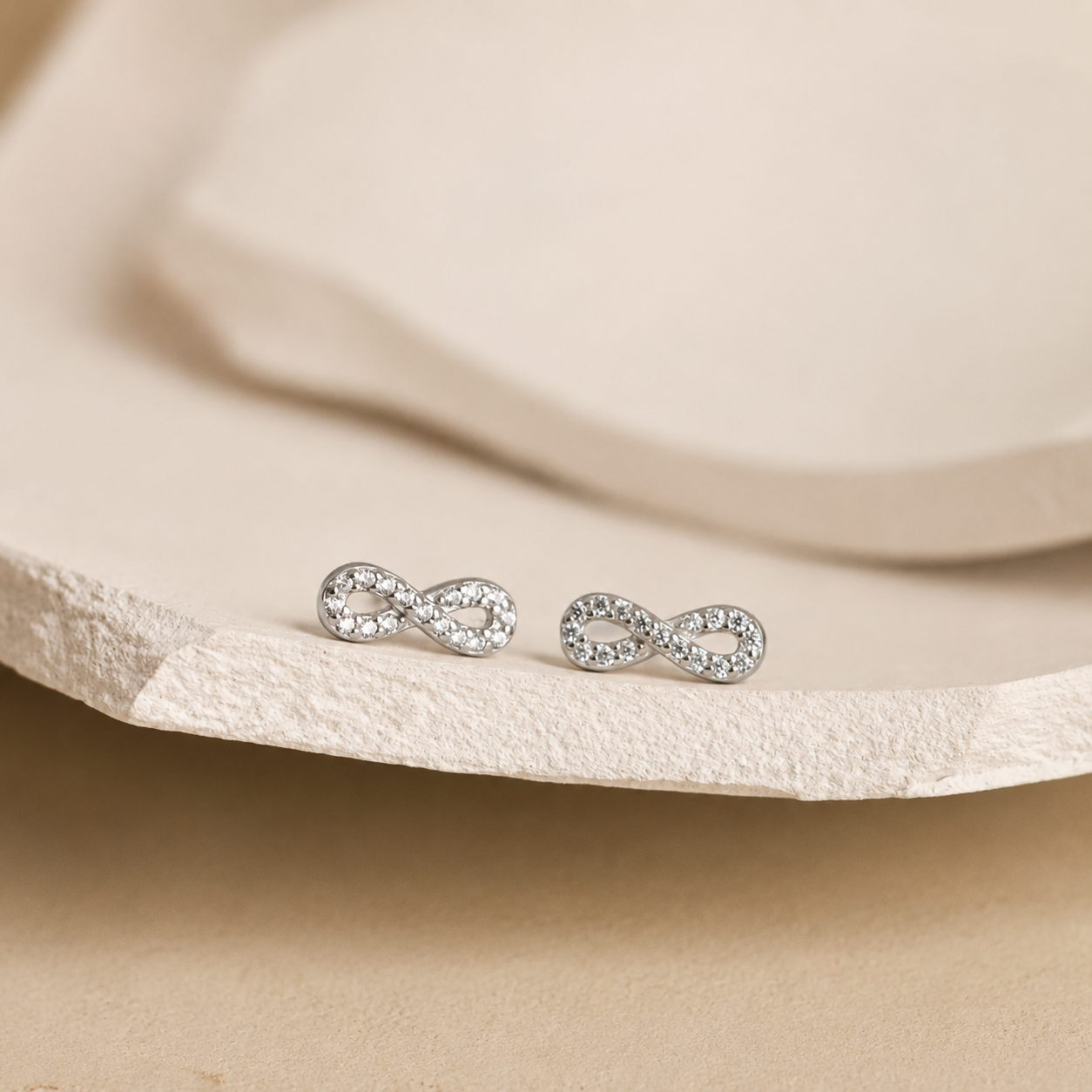 Pave Infinity Studs