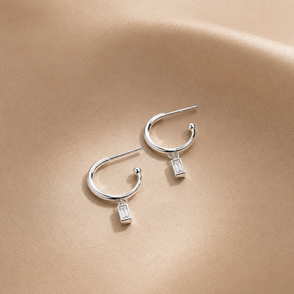 Elevate Your Look with Elegance: Elle Baguette Hoops
