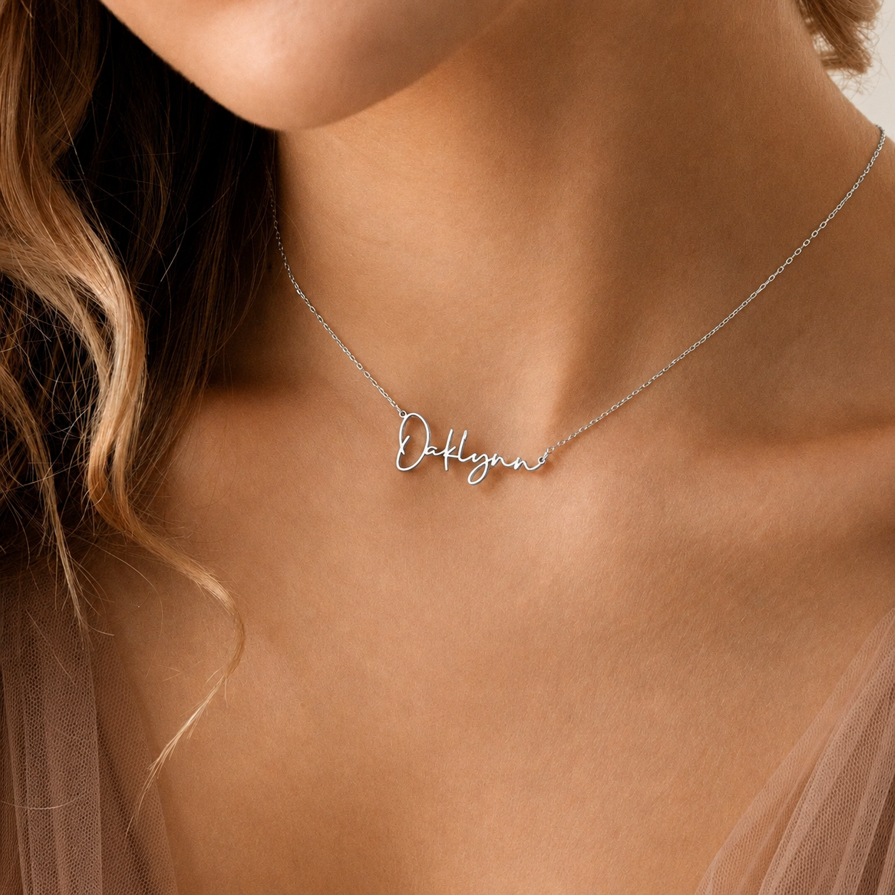 Tiny Summer Name Necklace