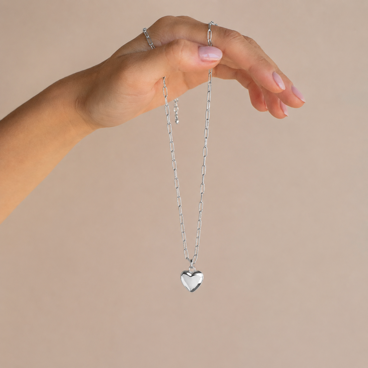 Taylor Heart Paperclip Necklace