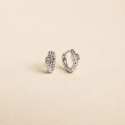 Willow Huggie in white gold