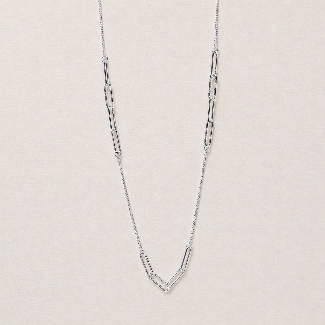 Textured Paperclip Necklace