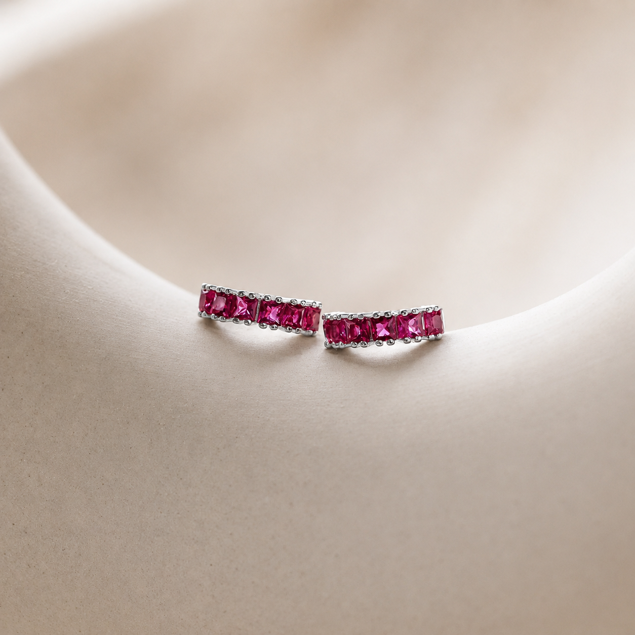Genevieve Birthstone Huggies