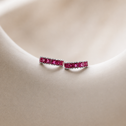 Genevieve Birthstone Huggies