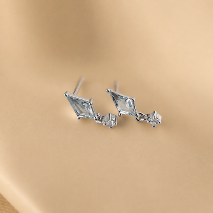 Whimsical Flight: Gemstone Kite Drop Earrings