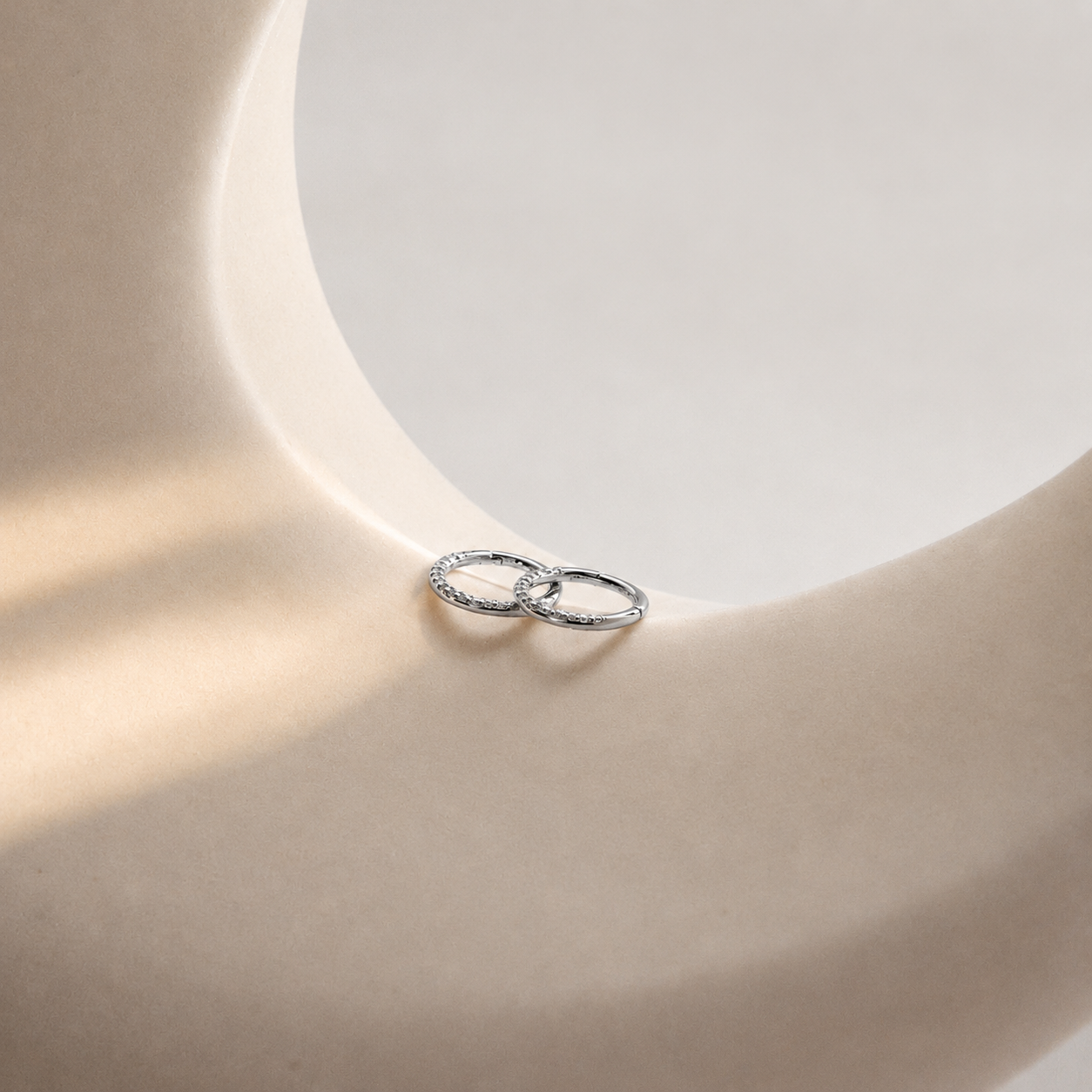 Pave Cartilage Mini Huggies