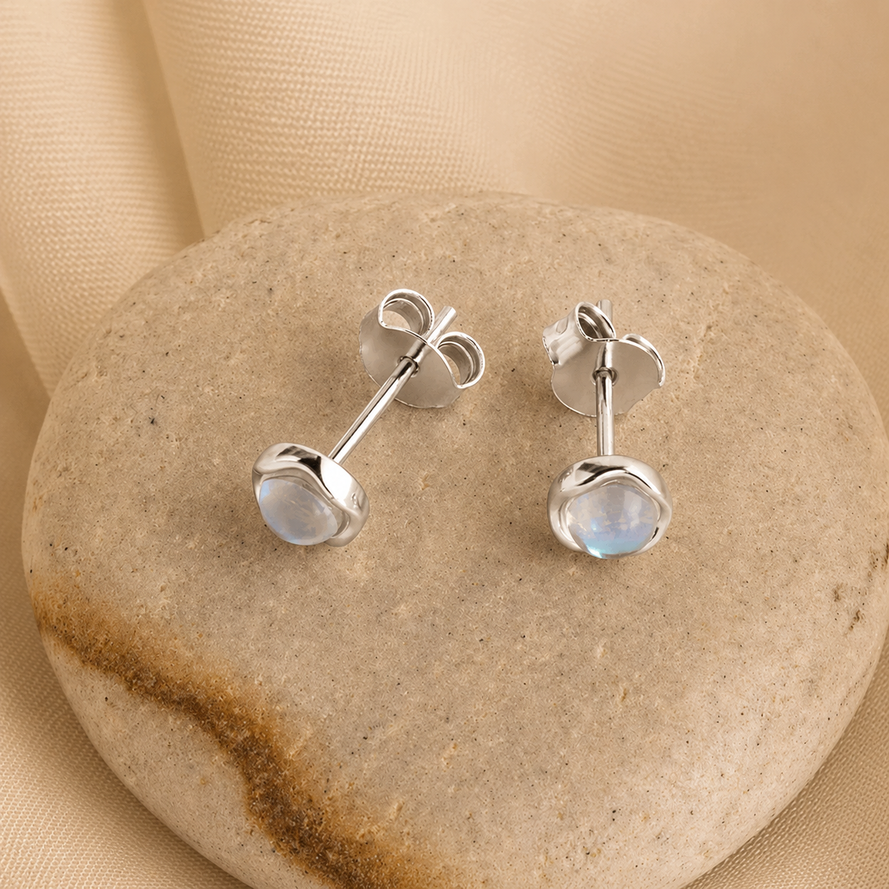 Moonstone Studs