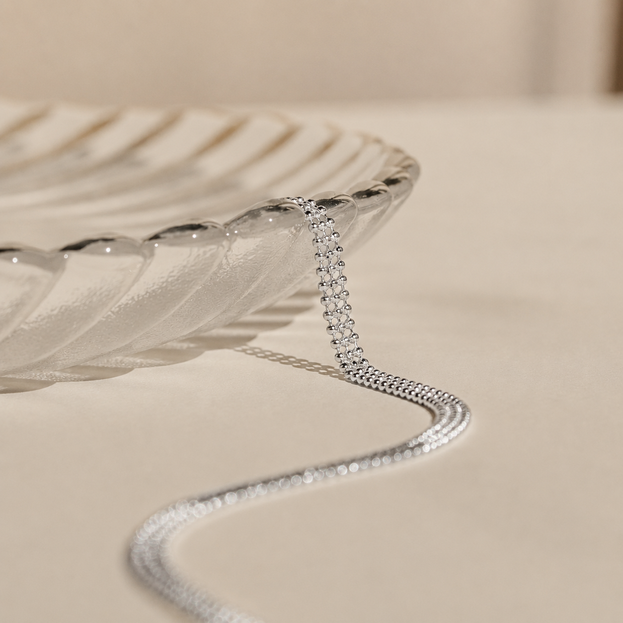 Tri-Stacked Beaded Necklace