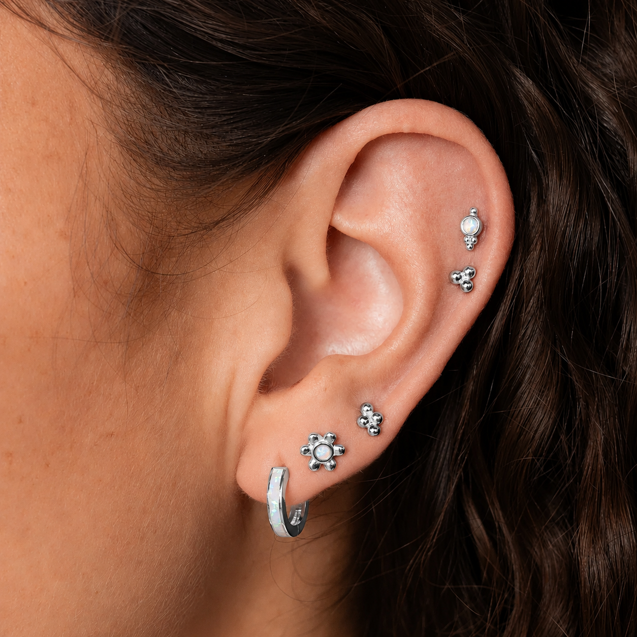 Luminous Opal Starburst Studs