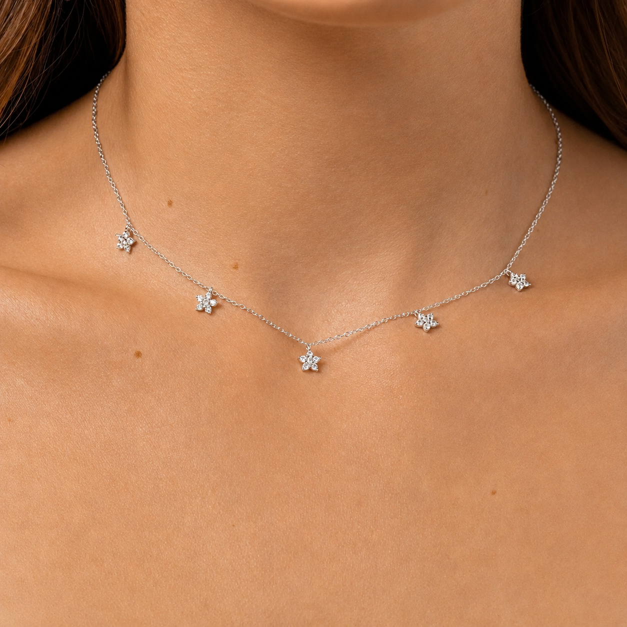Nanala Diamond Flower Necklace