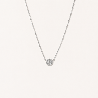 Pave Round Necklace