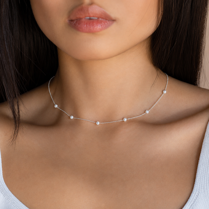 Opal Station Necklace