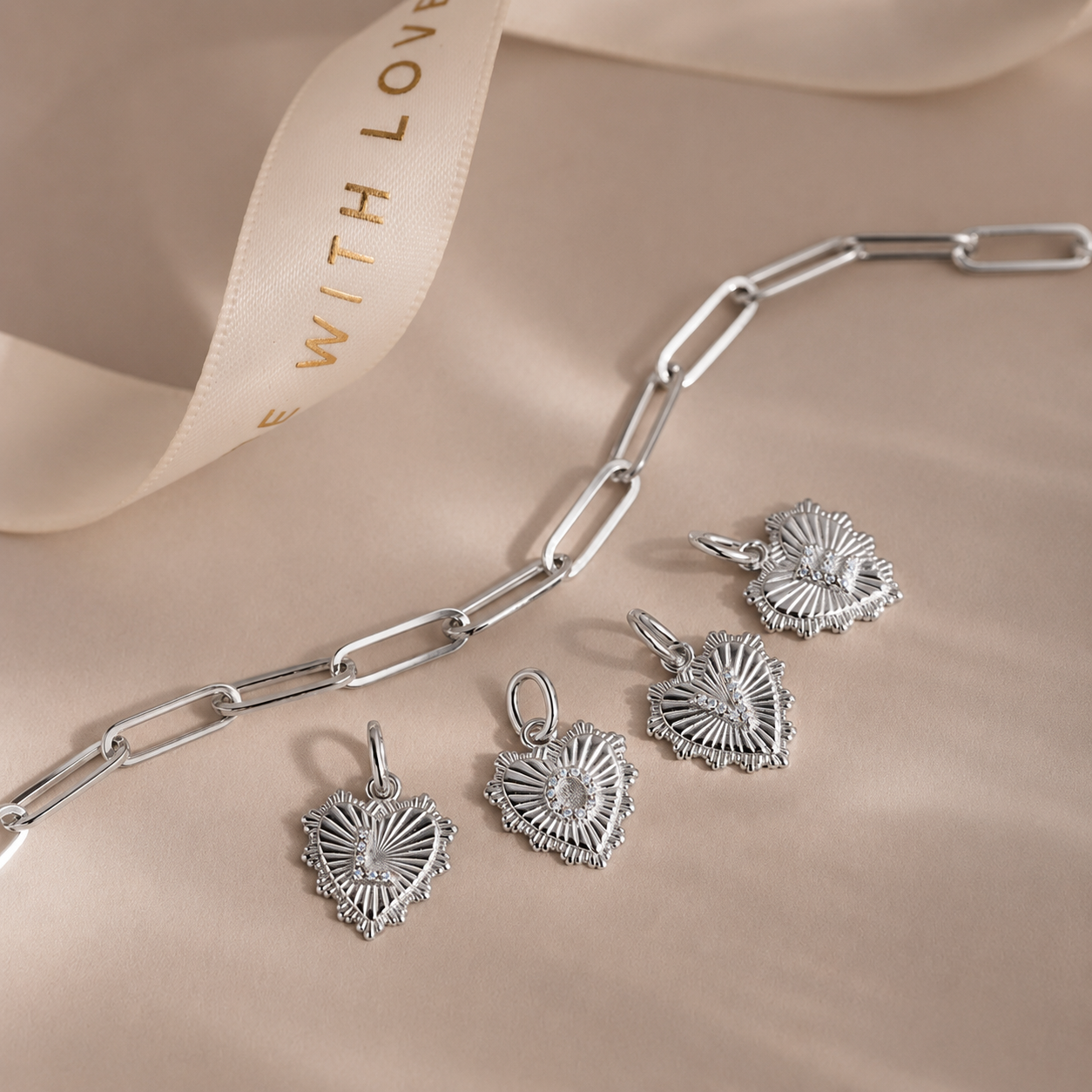 Heartline Initial Charm