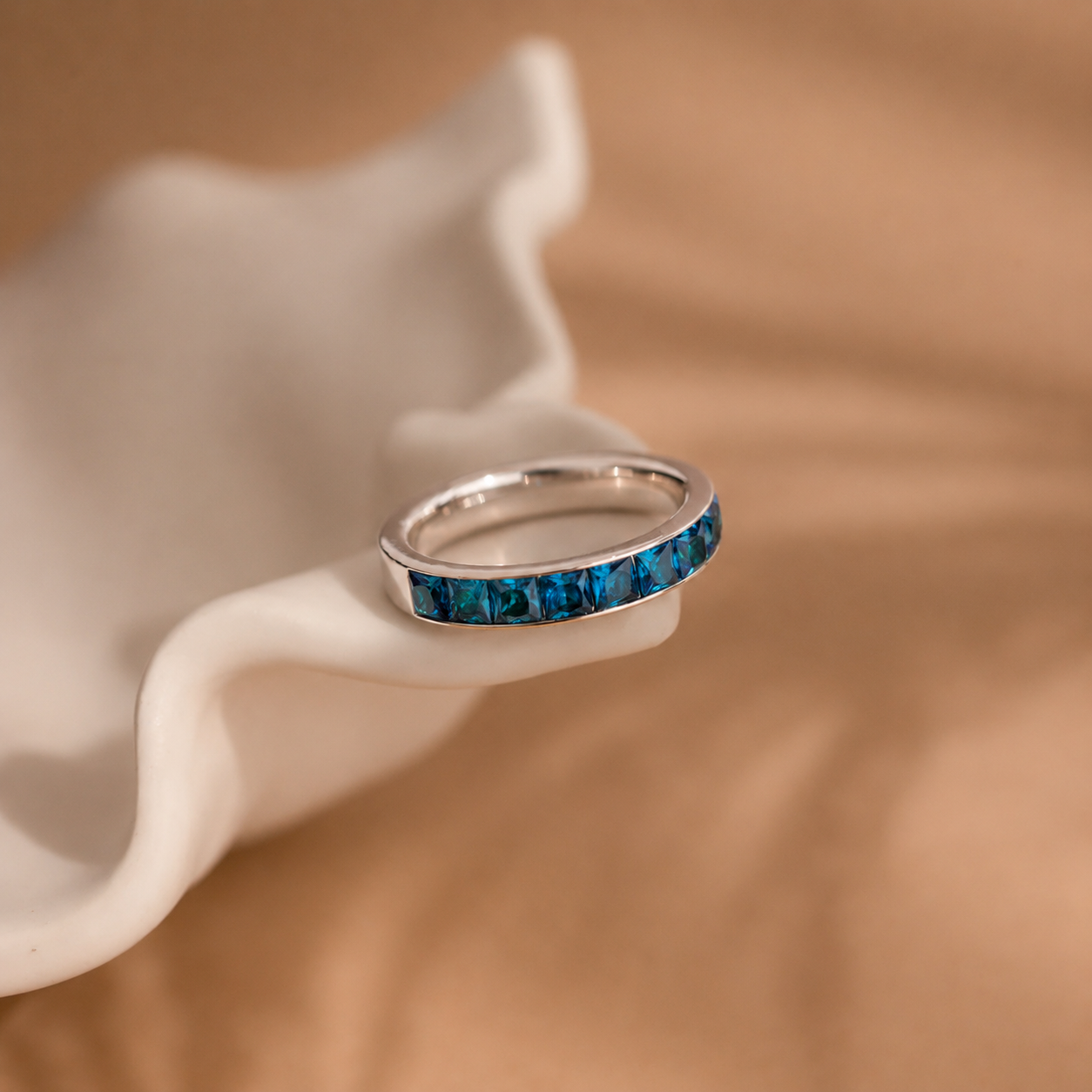 Birthstone Inlay Band Ring