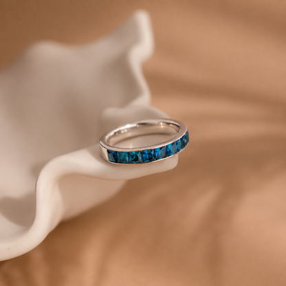 Birthstone Inlay Band Ring