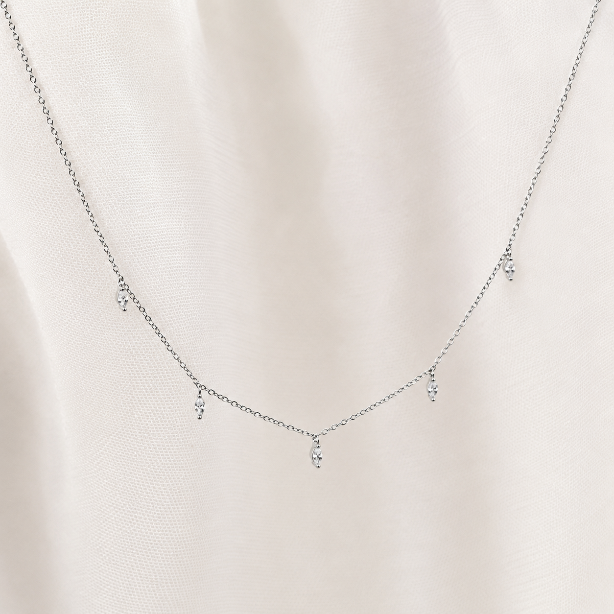 Marquise Station Necklace