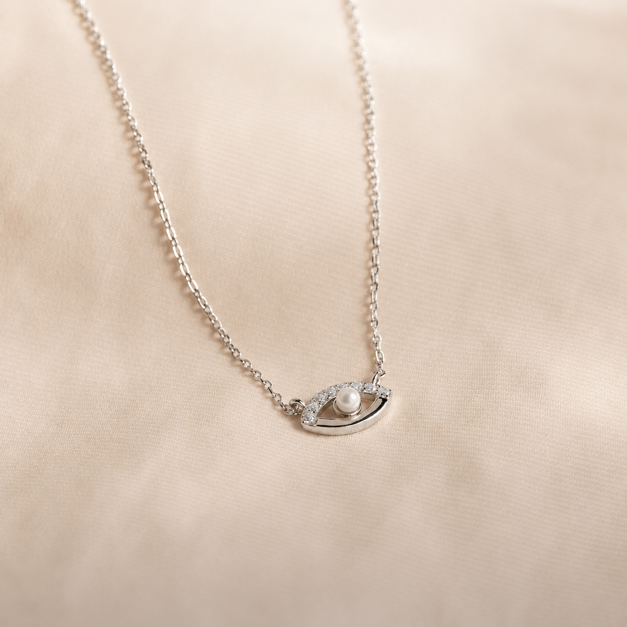 Guardian's Blessing: Evil Eye Diamond Necklace