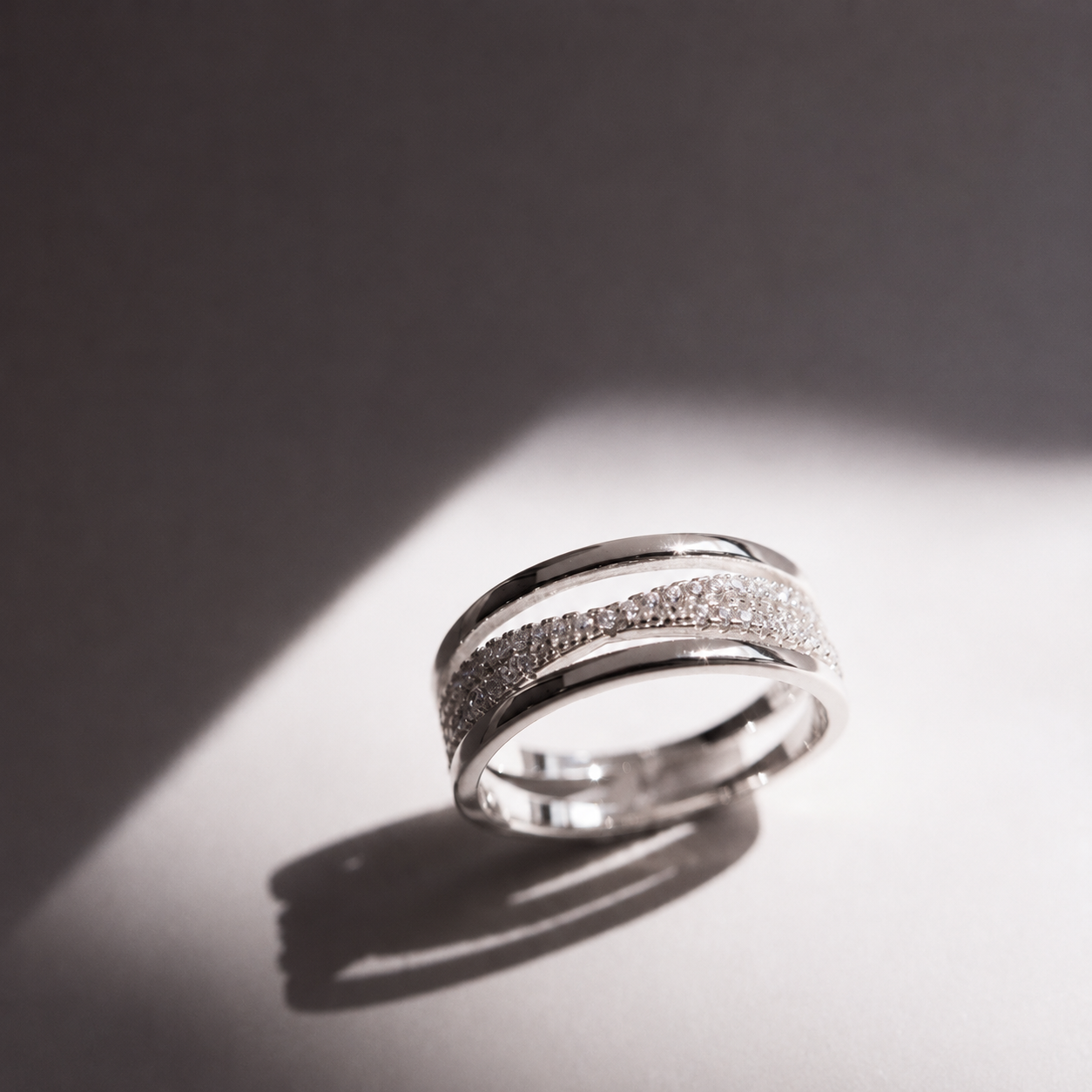 Elegant Sparkle: Amani Twist Ring